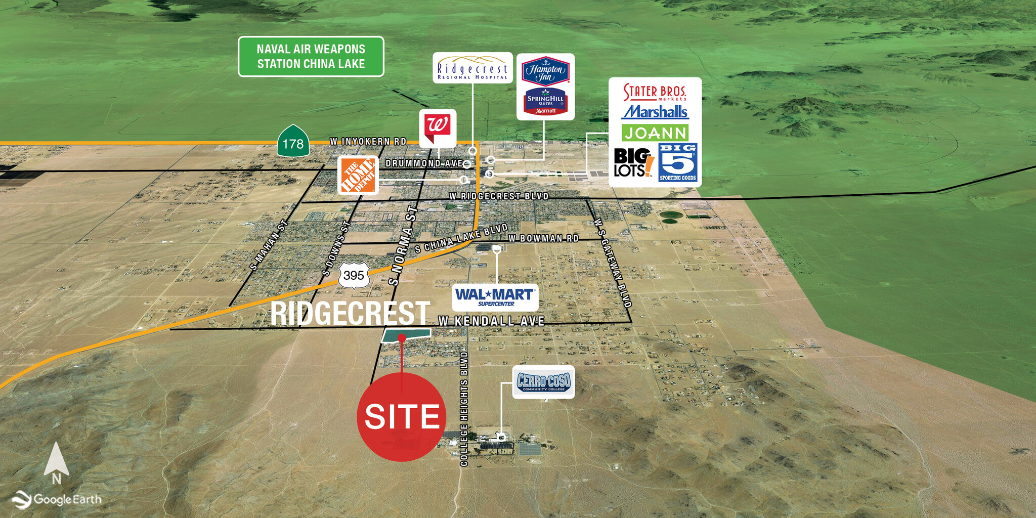 SE Corner Of Kendall & Norma, Ridgecrest, CA for sale Building Photo- Image 1 of 9