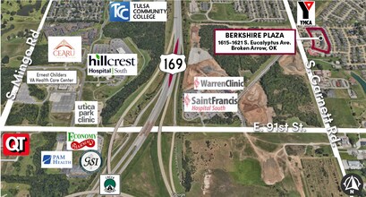 1615 S Eucalyptus Ave, Broken Arrow, OK - Aerial  map view