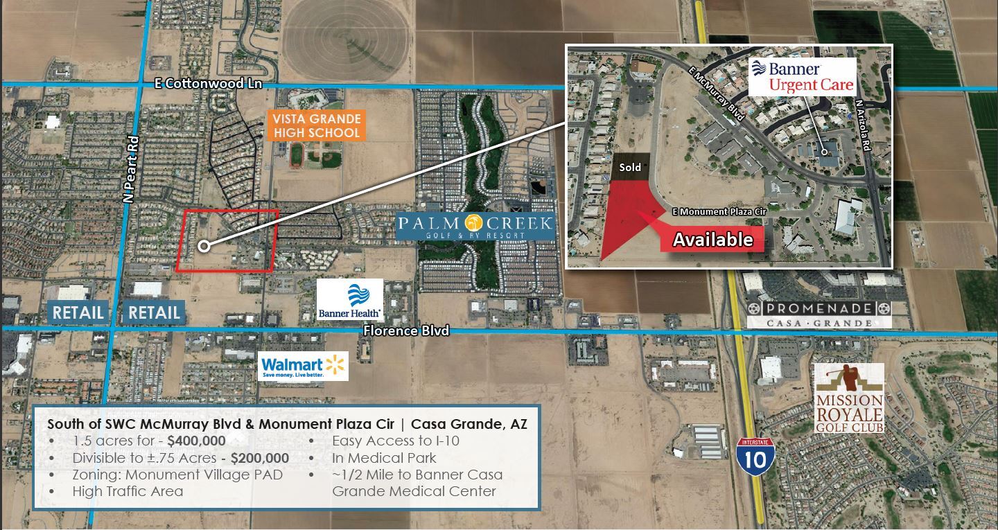 SW McMurray Blvd & Monument Plaza Cir, Casa Grande, AZ 85122 | LoopNet