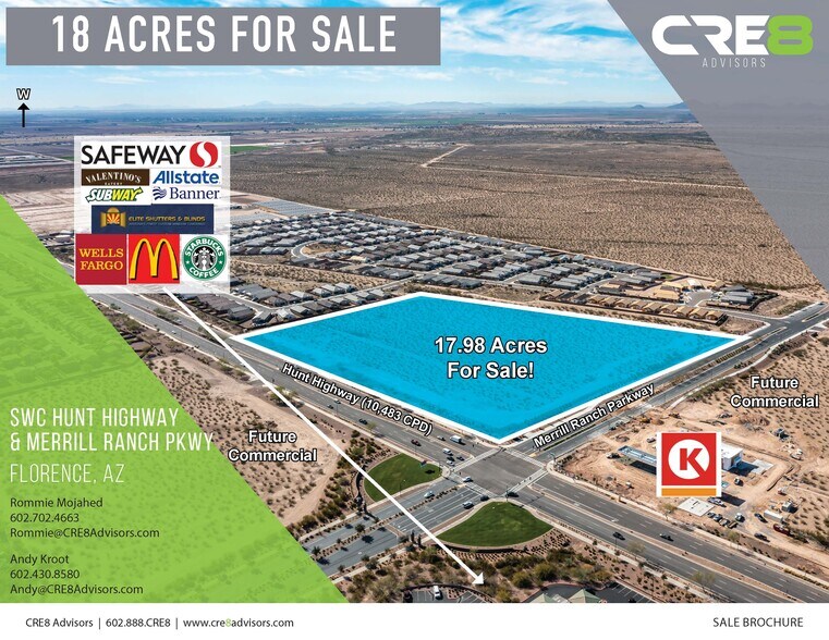 SWC Hunt Highway & Merrill Ranch Parkway, Florence, AZ for sale - Building Photo - Image 1 of 4