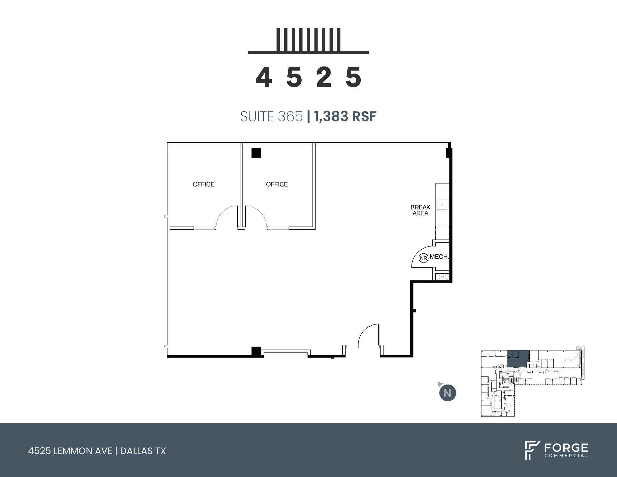4525 Lemmon Ave, Dallas, TX for lease Floor Plan- Image 1 of 4