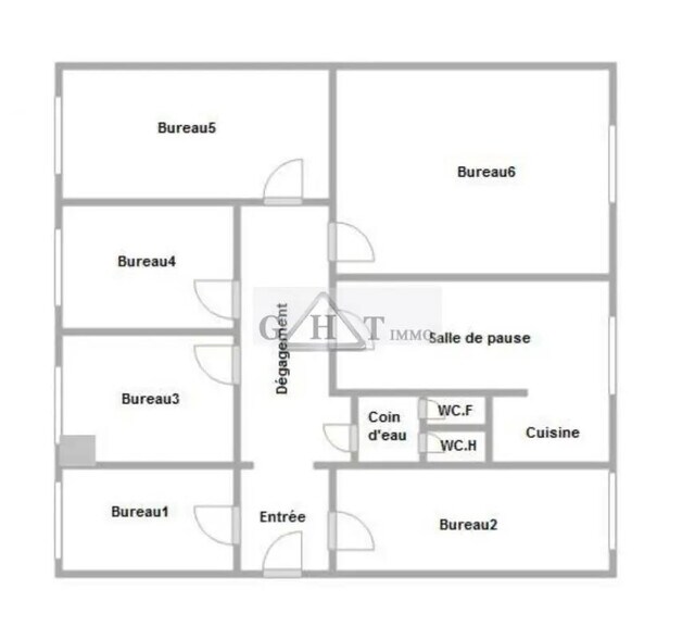 Office in Maisons-Alfort for lease - Floor Plan - Image 1 of 10