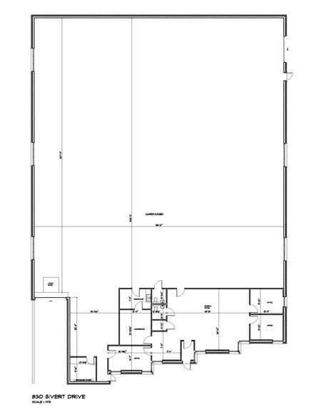830 Sivert Dr, Wood Dale, IL for lease - Floor Plan - Image 2 of 2