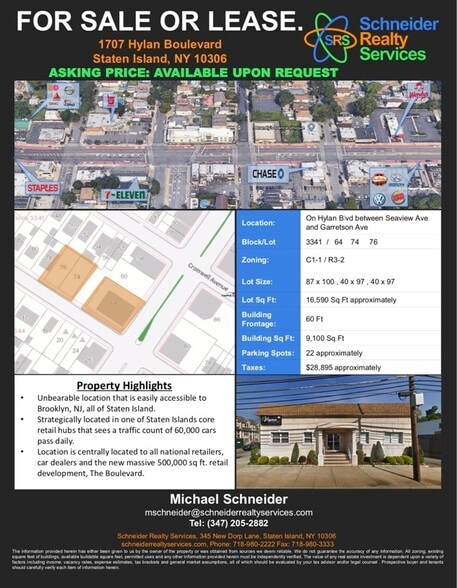 1707 Hylan Blvd, Staten Island, NY for sale - Building Photo - Image 1 of 1