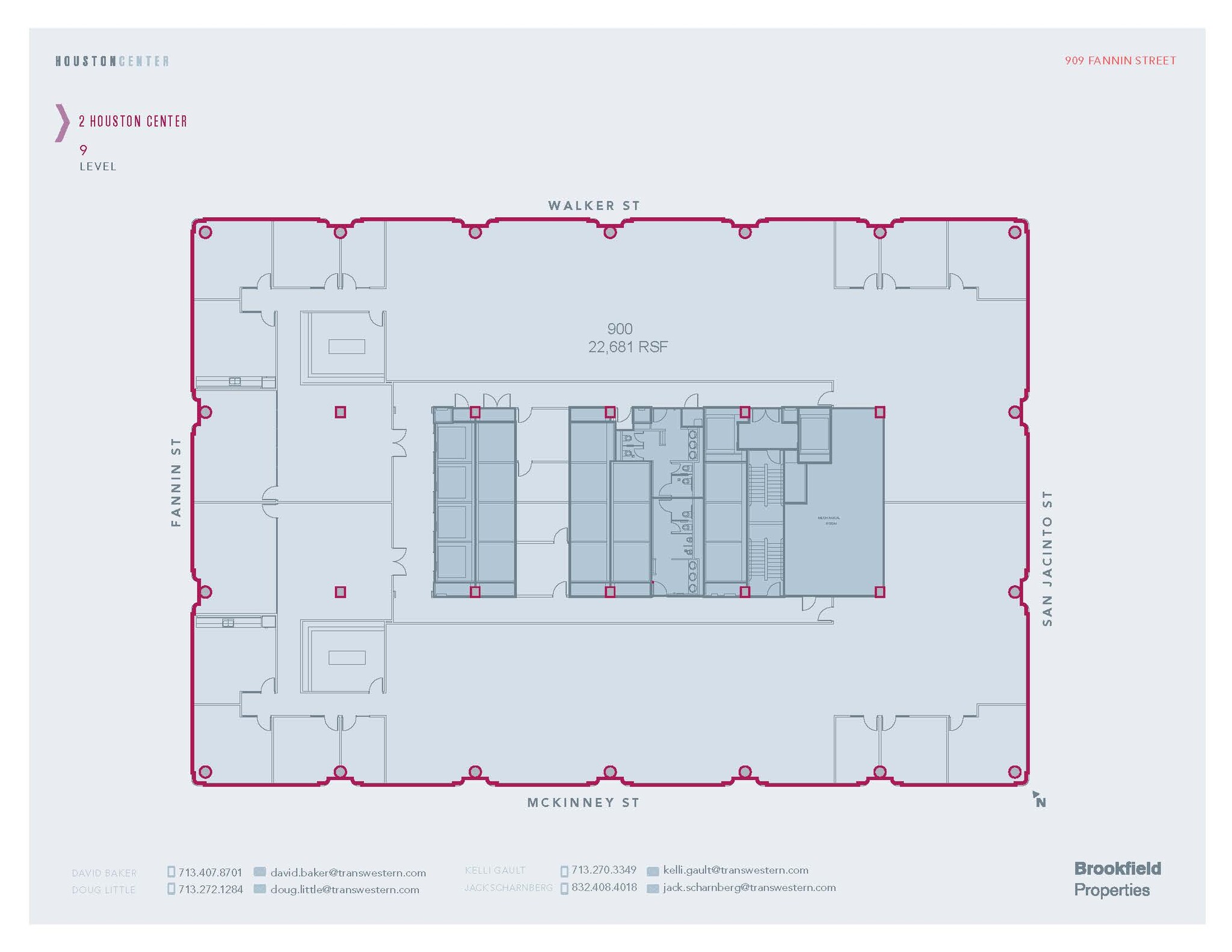 909 Fannin St, Houston, TX for lease Floor Plan- Image 1 of 1