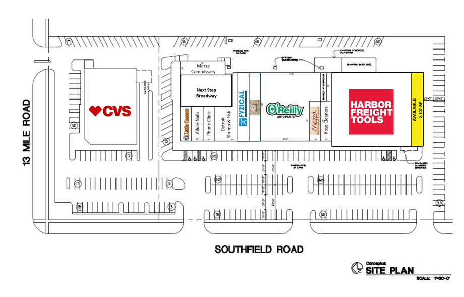 30598-30860 Southfield Rd, Southfield, MI for lease - Site Plan - Image 2 of 2