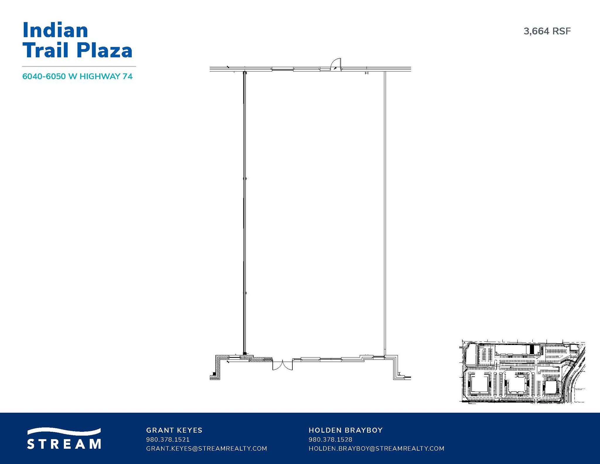 6044 W Highway 74, Indian Trail, NC for lease Floor Plan- Image 1 of 2