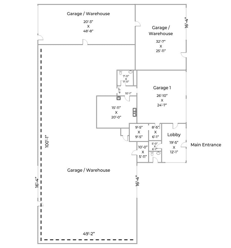 129 W McCart St, Krum, TX for lease Floor Plan- Image 1 of 2