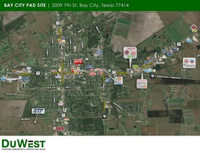 2009 7th St, Bay City, TX - aerial  map view