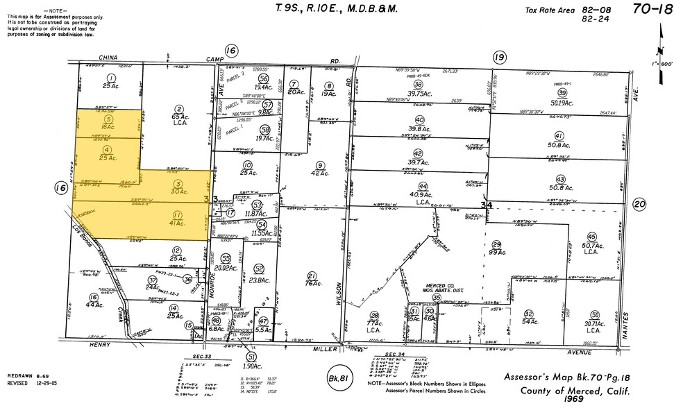 12389 Monroe Ave, Los Banos, CA for sale - Plat Map - Image 1 of 1