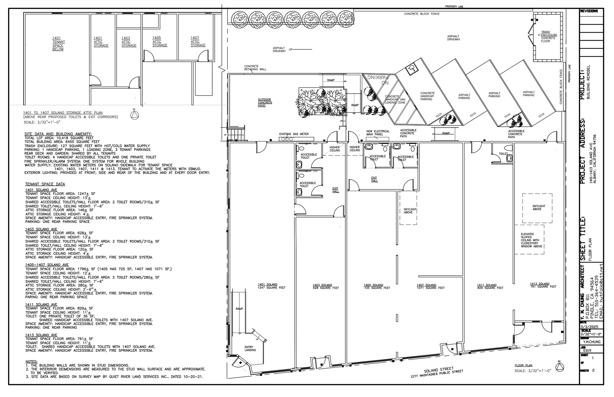 1401-1413 Solano Ave, Albany, CA for lease Site Plan- Image 1 of 1