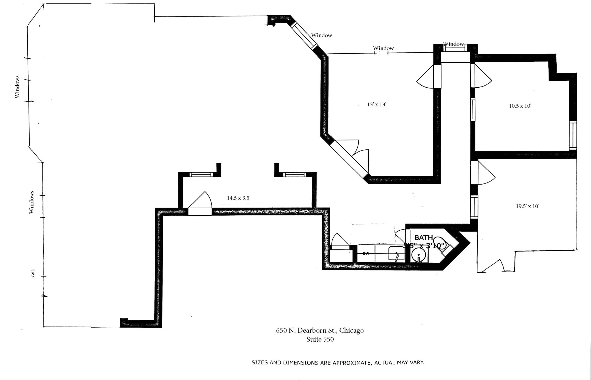 650 N Dearborn St, Chicago, IL for lease Floor Plan- Image 1 of 2