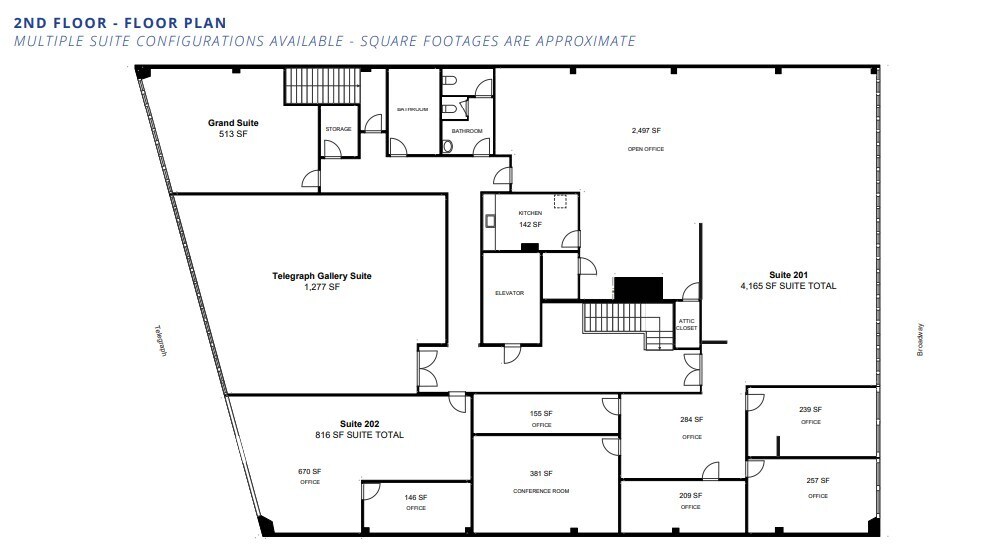1715-1723 Broadway, Oakland, CA for lease Floor Plan- Image 1 of 1