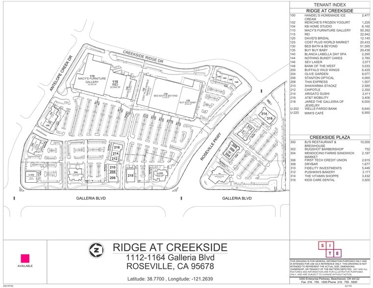 1140-1152 Galleria Blvd, Roseville, CA for sale - Site Plan - Image 2 of 5