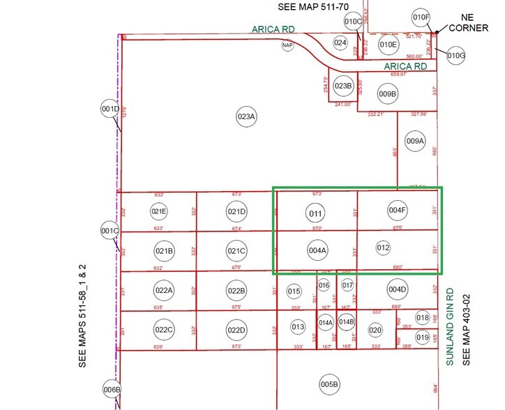 Sunland Gin Rd & Arica Vacant Land portfolio of 4 properties for sale on LoopNet.com - Plat Map - Image 2 of 2