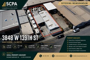 3848 W 139th St, Hawthorne CA - Warehouse