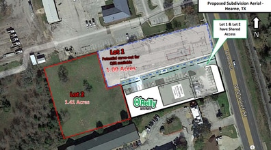 1051 N Market St, Hearne, TX - AERIAL map view