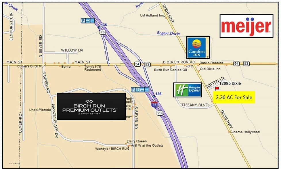 12095 Dixie Hwy, Birch Run, MI for sale - Primary Photo - Image 1 of 1