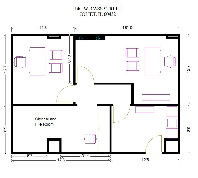 2-24 W Cass St, Joliet, IL for lease Floor Plan- Image 1 of 1