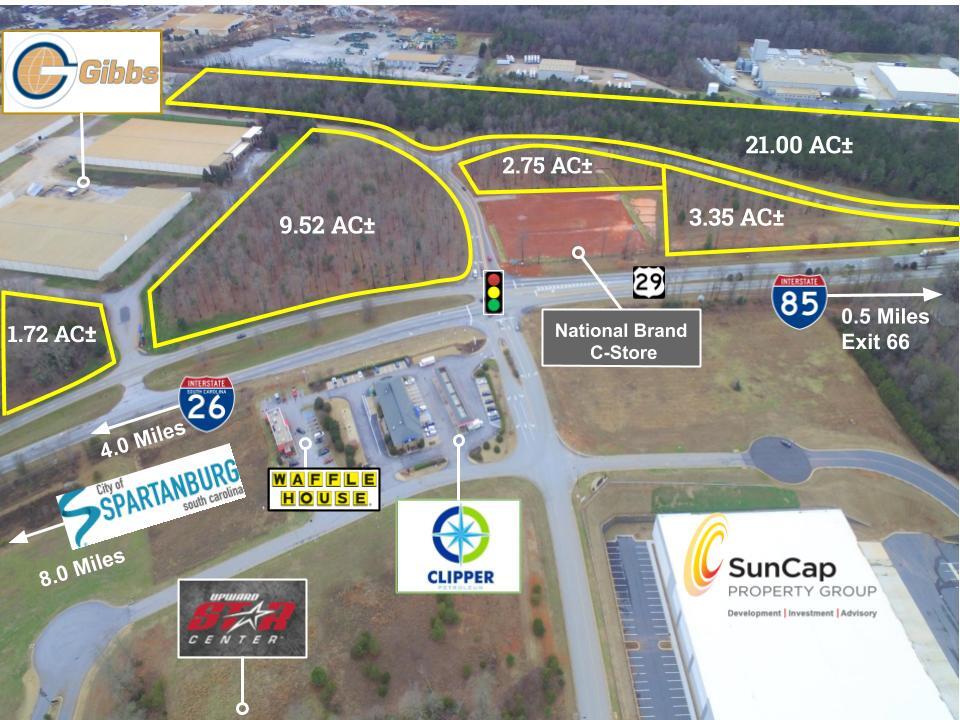 9855 Warren H Abernathy Hwy, Spartanburg, SC for sale Aerial- Image 1 of 1