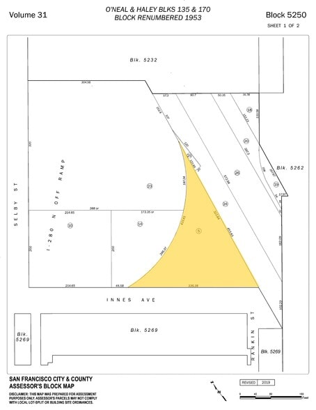 1908-1950 Innes Ave, San Francisco, CA for sale - Plat Map - Image 3 of 3