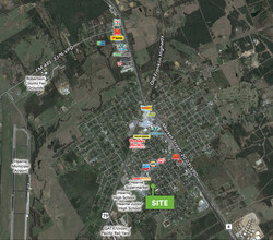 709 Barton St, Hearne, TX - aerial  map view