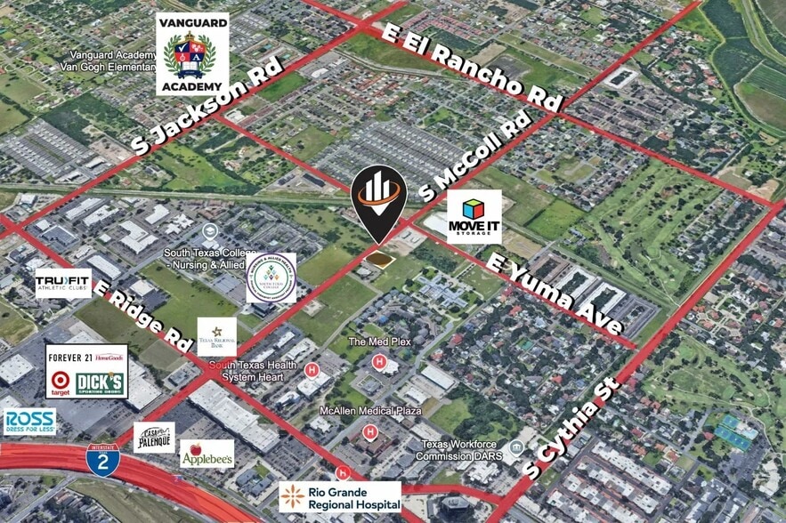 2431 S McColl Rd, McAllen, TX for sale - Aerial - Image 2 of 3