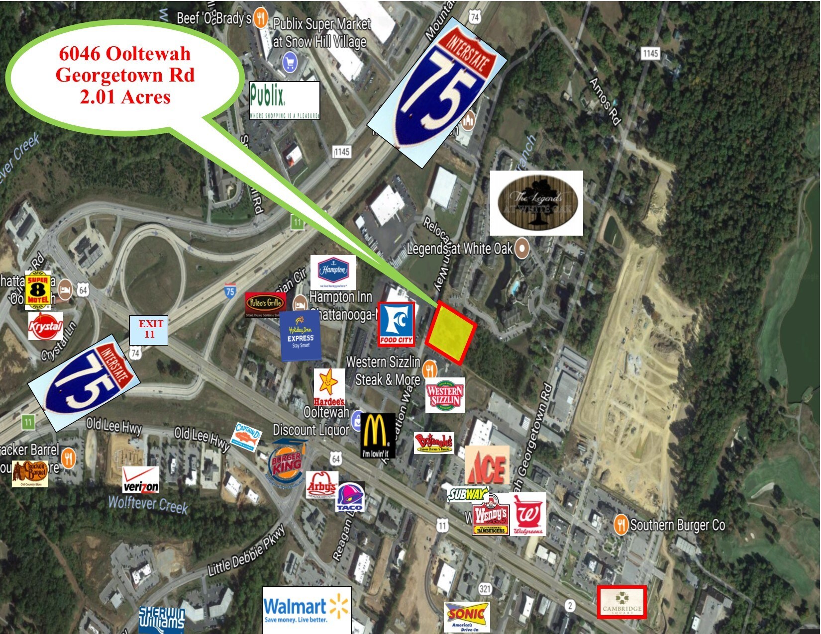 Assembled Portfolio at Exit 11 on I75 Ooltewah, TN for Sale