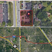 26400 Southfield Rd, Lathrup Village, MI - aerial  map view