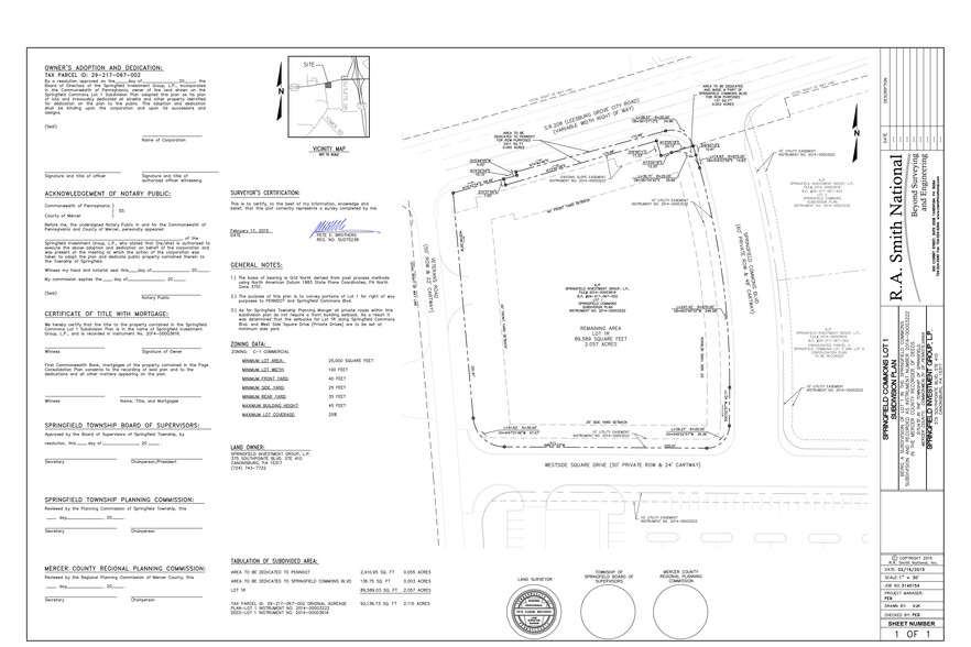 231 Westside Square Dr, Grove City, PA for sale - Site Plan - Image 3 of 3