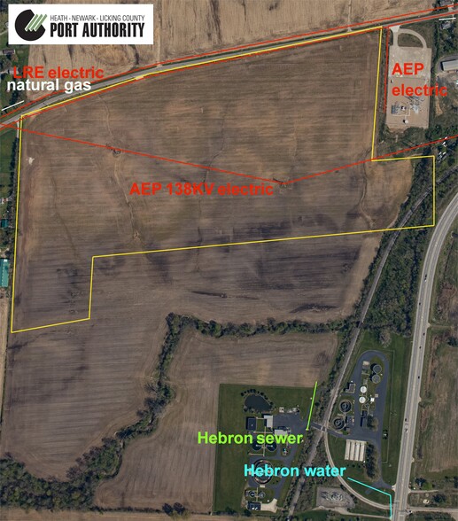 Beaver Run Rd, Hebron, OH for sale - Aerial - Image 2 of 3