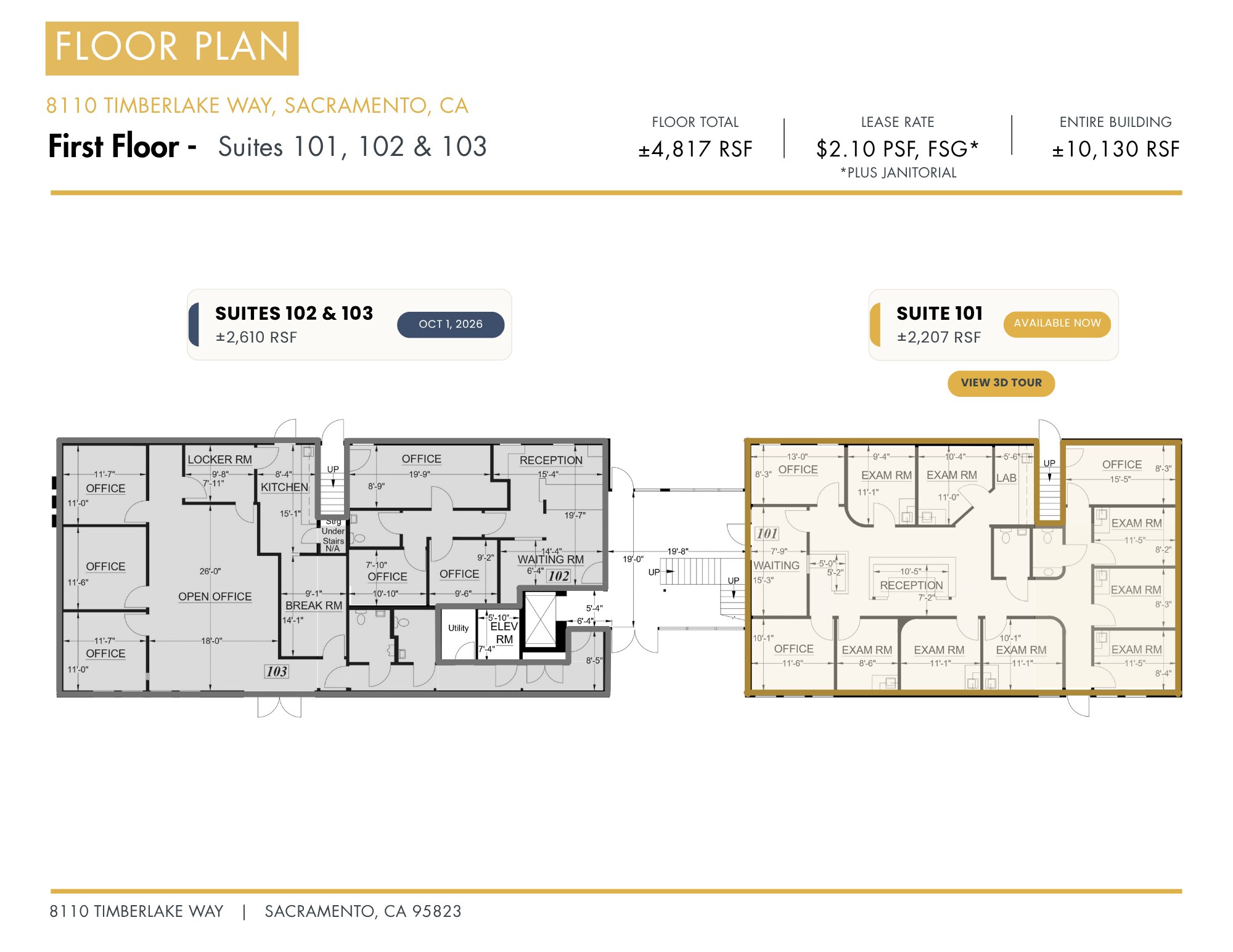 8110 Timberlake Way, Sacramento, CA for lease Interior Photo- Image 1 of 2