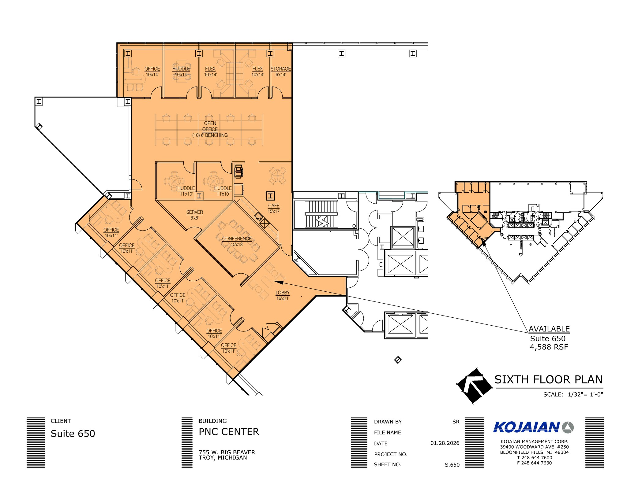 755 W Big Beaver Rd, Troy, MI for lease Floor Plan- Image 1 of 1