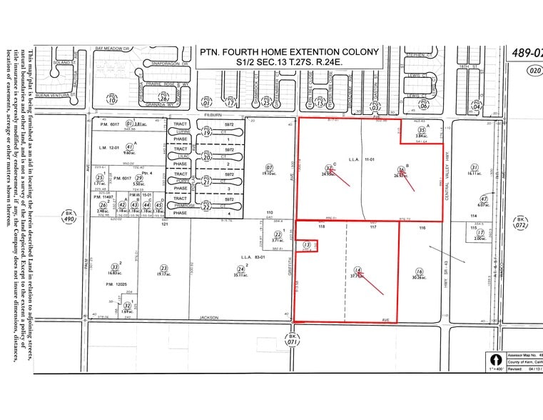 Filburn Ave, Wasco, CA for sale - Plat Map - Image 3 of 4