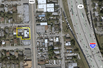 7714 NW 7th Ave, Miami, FL - aerial  map view