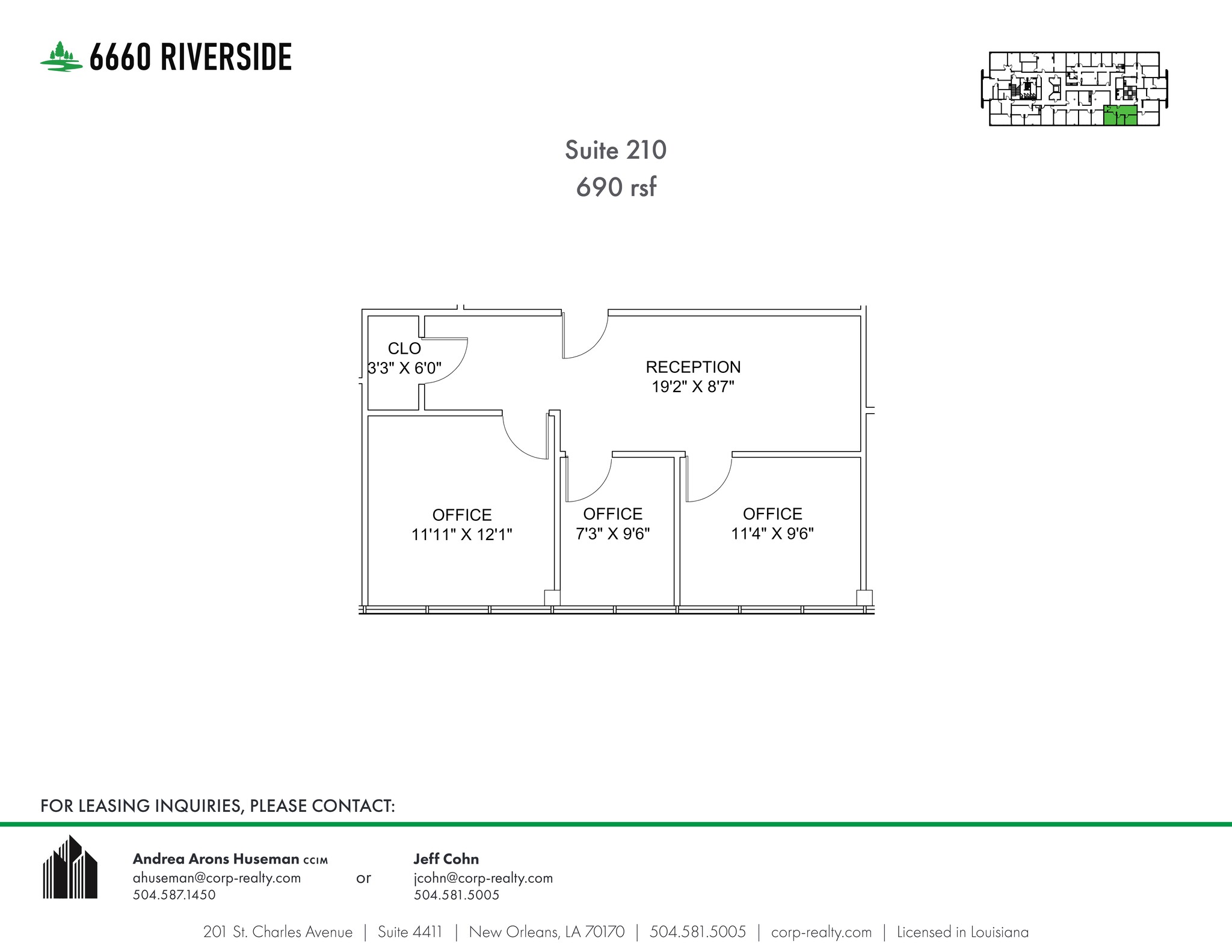 6660 Riverside Dr, Metairie, LA for lease Site Plan- Image 1 of 1