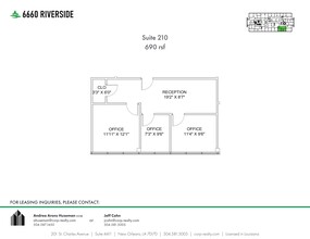 6660 Riverside Dr, Metairie, LA for lease Site Plan- Image 1 of 1