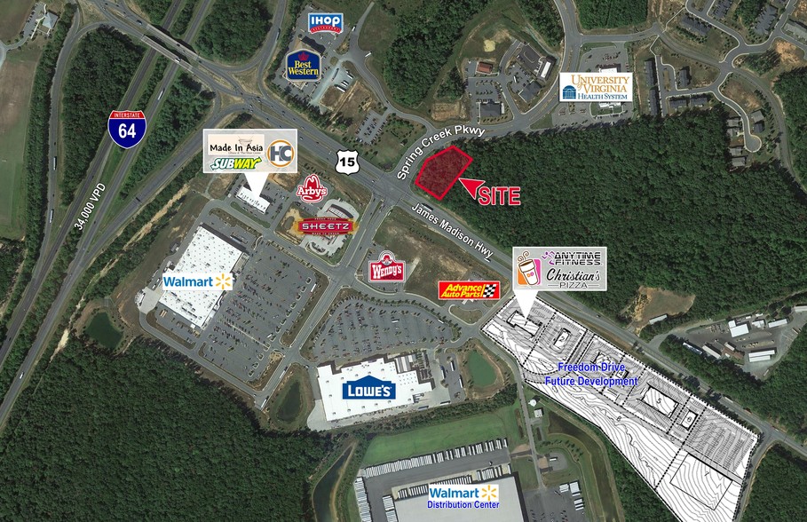 James Madison Hwy & Spring Creek Pky, Gordonsville, VA for sale - Building Photo - Image 1 of 1