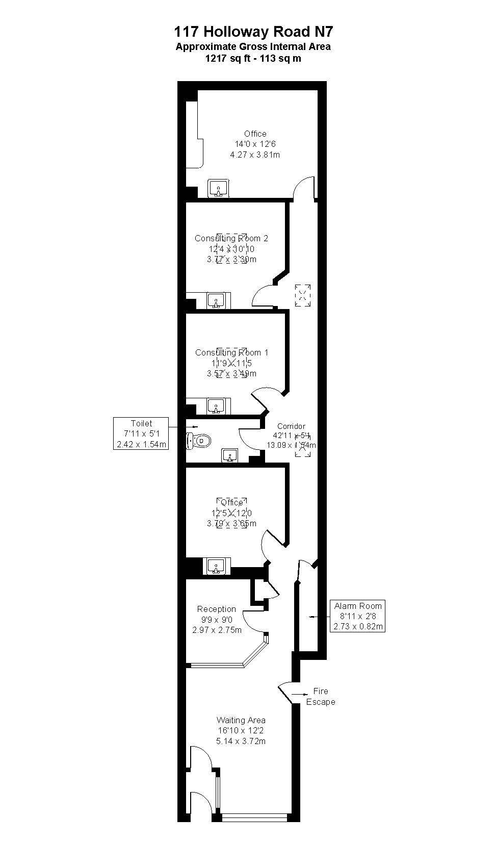 117 Holloway Rd, London for lease Floor Plan- Image 1 of 1