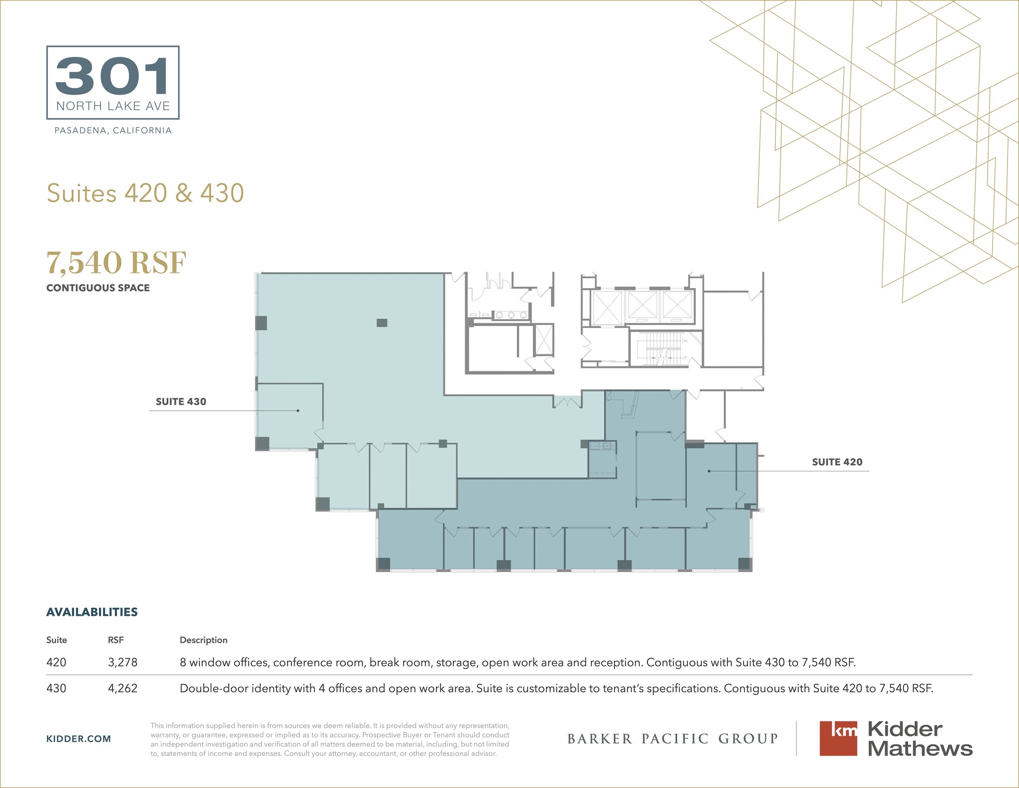 301 N Lake Ave, Pasadena, CA for lease Floor Plan- Image 1 of 1