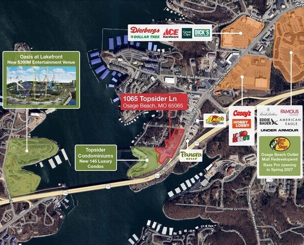 1065 Topsider Ln, Osage Beach, MO for sale - Aerial - Image 2 of 3