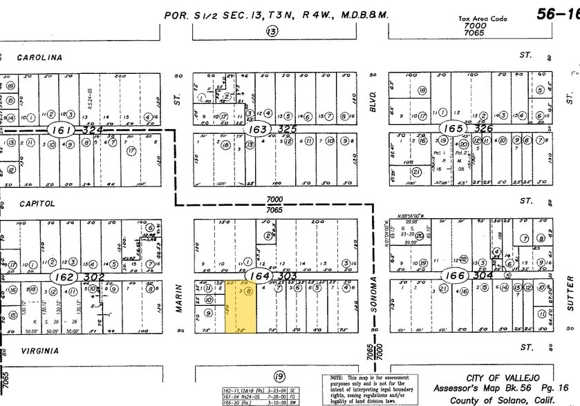 616-630 Marin St, Vallejo, CA for lease - Plat Map - Image 3 of 14