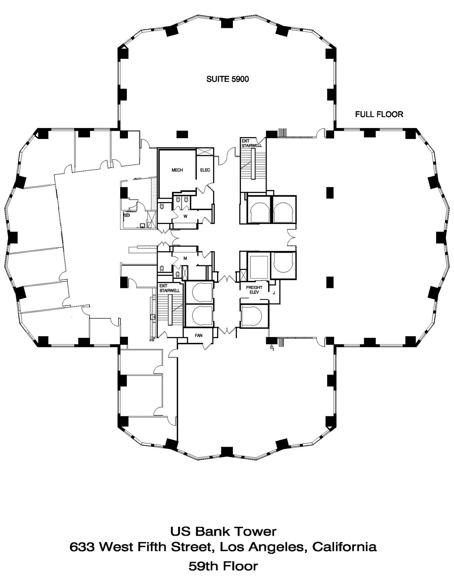 633 W 5th St, Los Angeles, CA for lease Floor Plan- Image 1 of 1