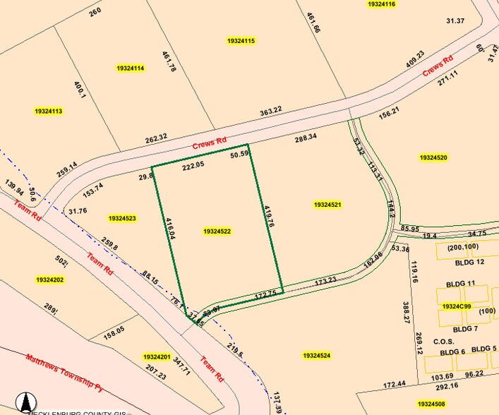 1020 Crews Rd, Matthews, NC for sale - Plat Map - Image 1 of 1