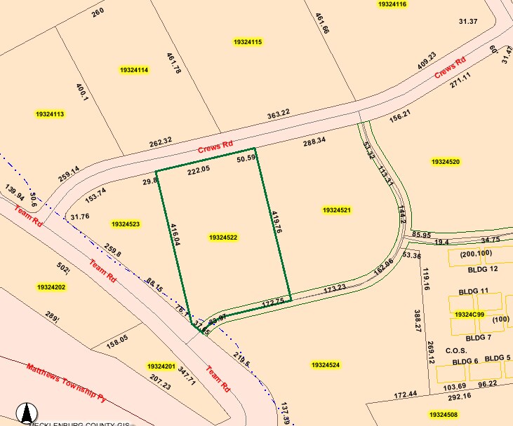 1020 Crews Rd, Matthews, NC for sale Plat Map- Image 1 of 1