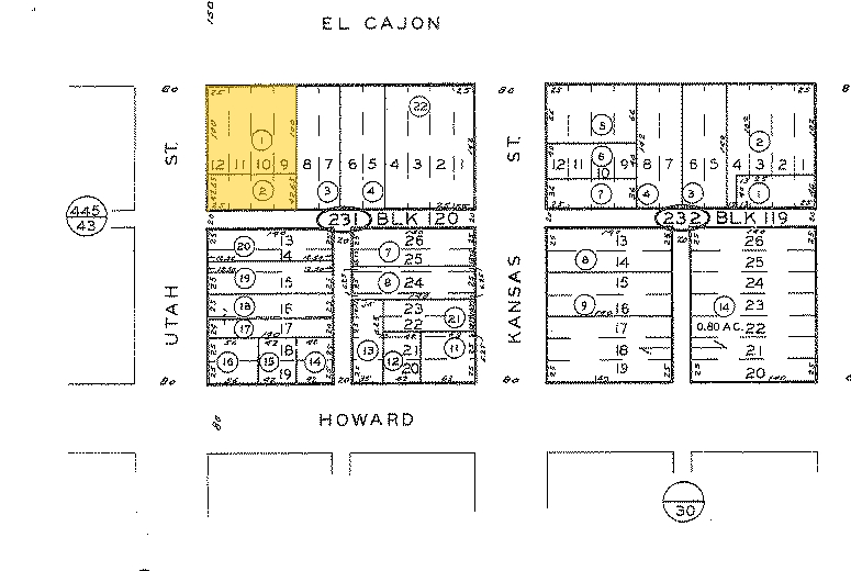 2855-2859 El Cajon Blvd, San Diego, CA for sale Plat Map- Image 1 of 1