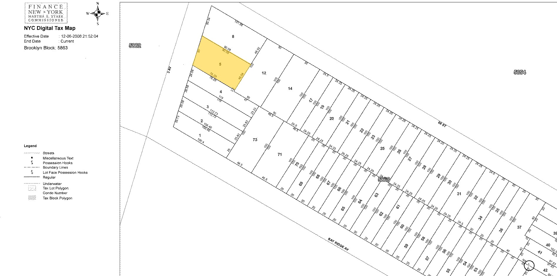 6809 3rd Ave, Brooklyn, NY for sale Plat Map- Image 1 of 1