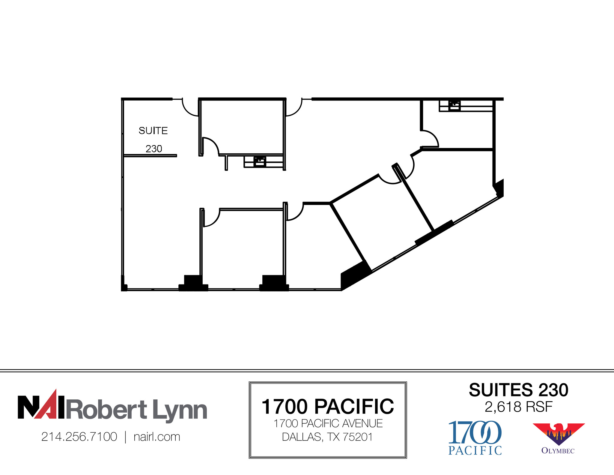 1700 Pacific Ave, Dallas, TX for lease Floor Plan- Image 1 of 2