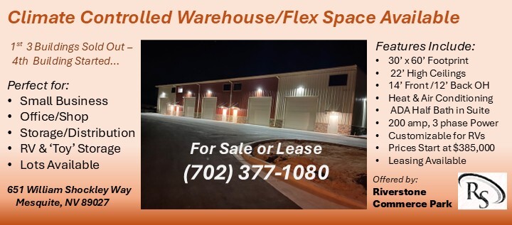 651 William Shockley Wy, Mesquite, NV for lease - Building Photo - Image 1 of 1