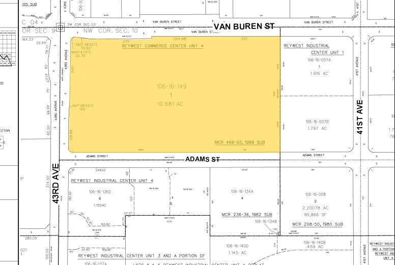 4141 W Van Buren St, Phoenix, AZ for sale - Plat Map - Image 1 of 1